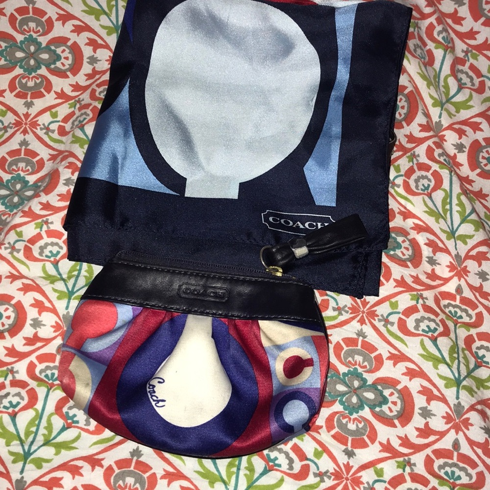 Coach scarf and coin pouch